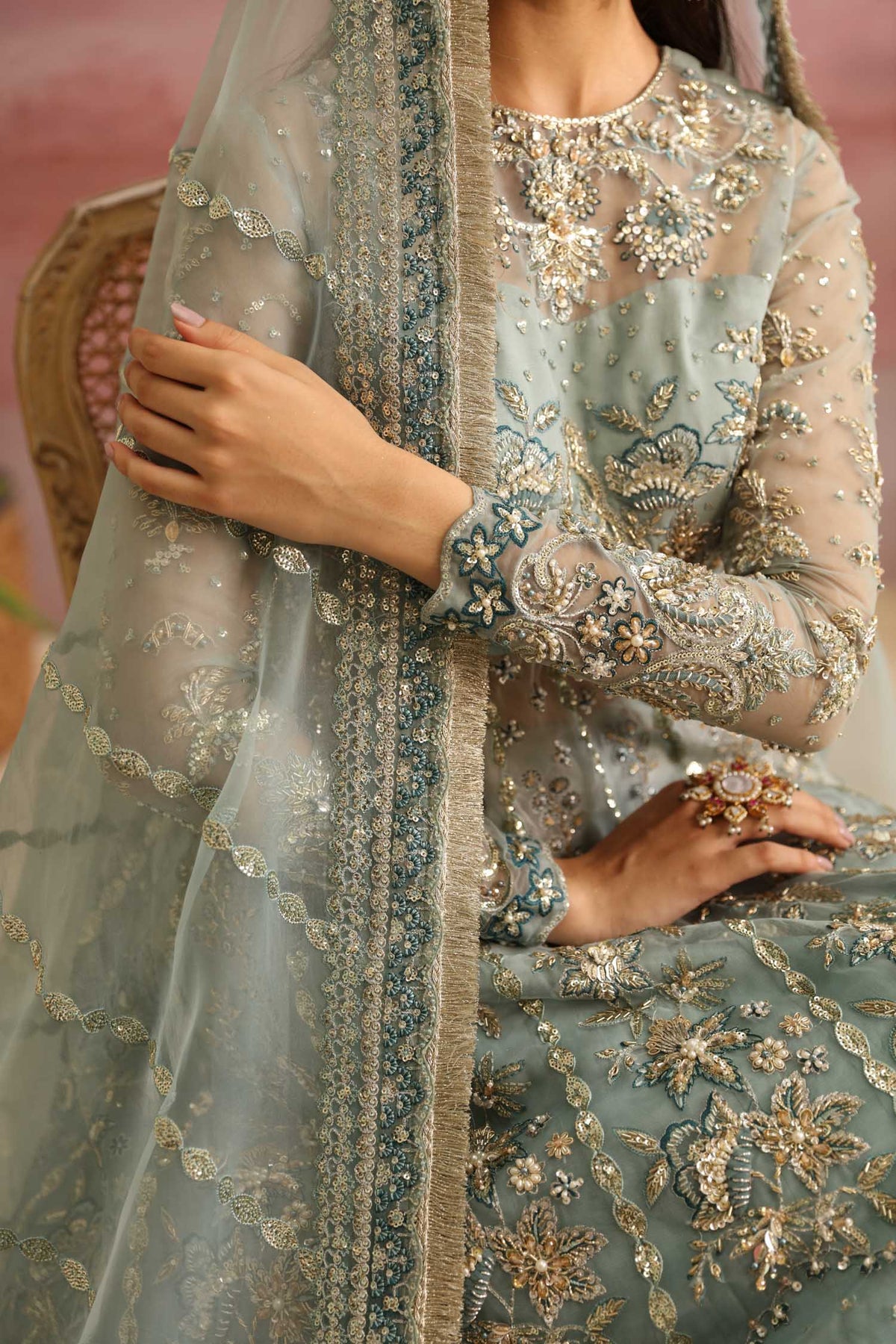 Akbar Aslam Frostine organza formal maxi and lehenga, photo 9