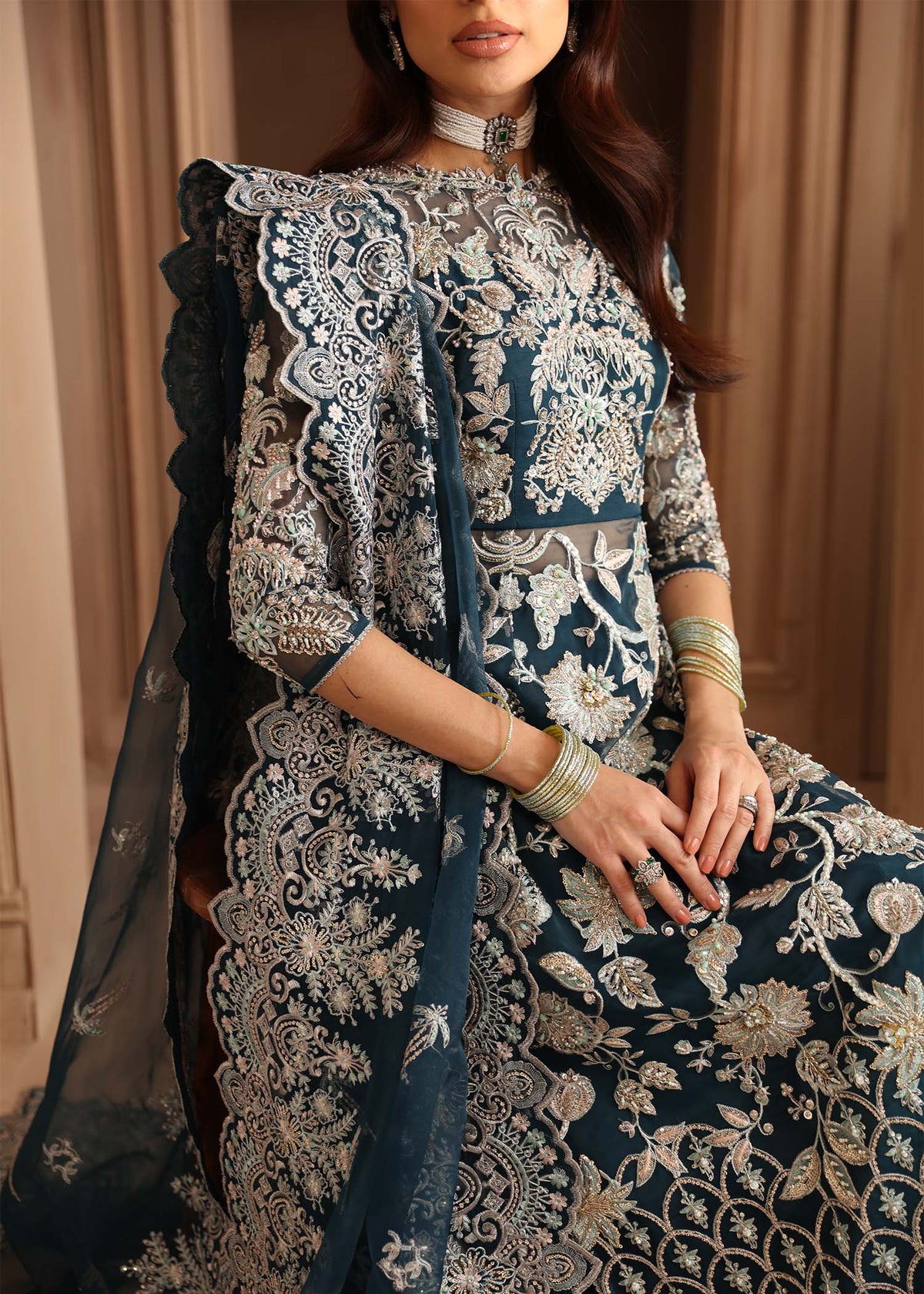 Akbar Aslam Calista organza shirt and sharara, photo 8