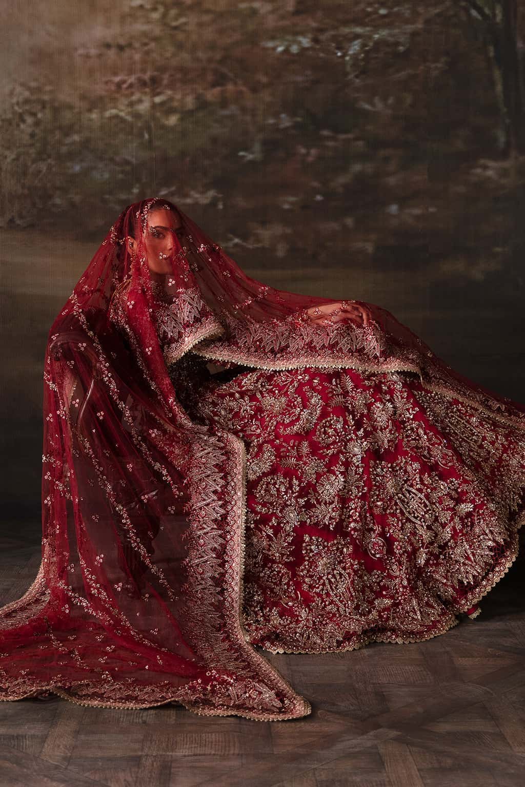 Afrozeh Adelaide brick red bridal open maxi, photo 5