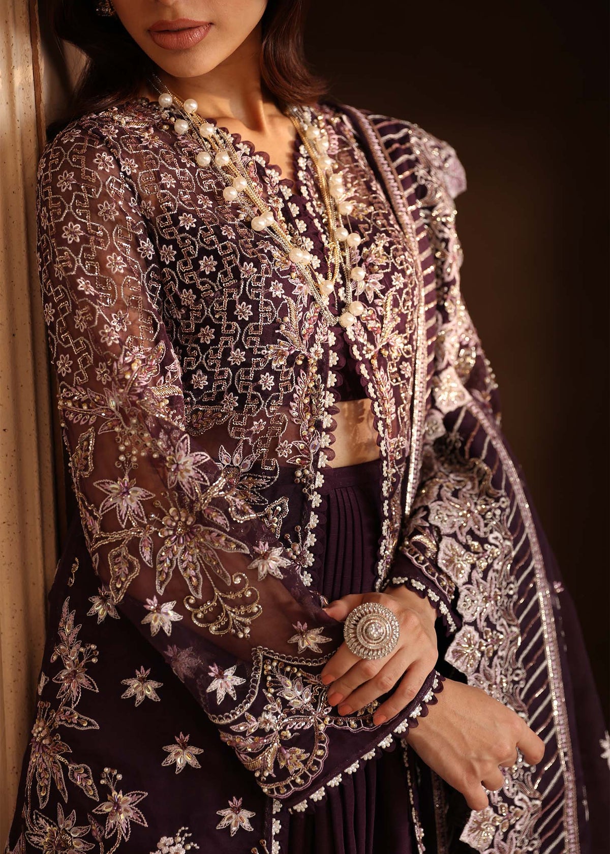 Akbar Aslam Elowen organza shirt and sharara, photo 3