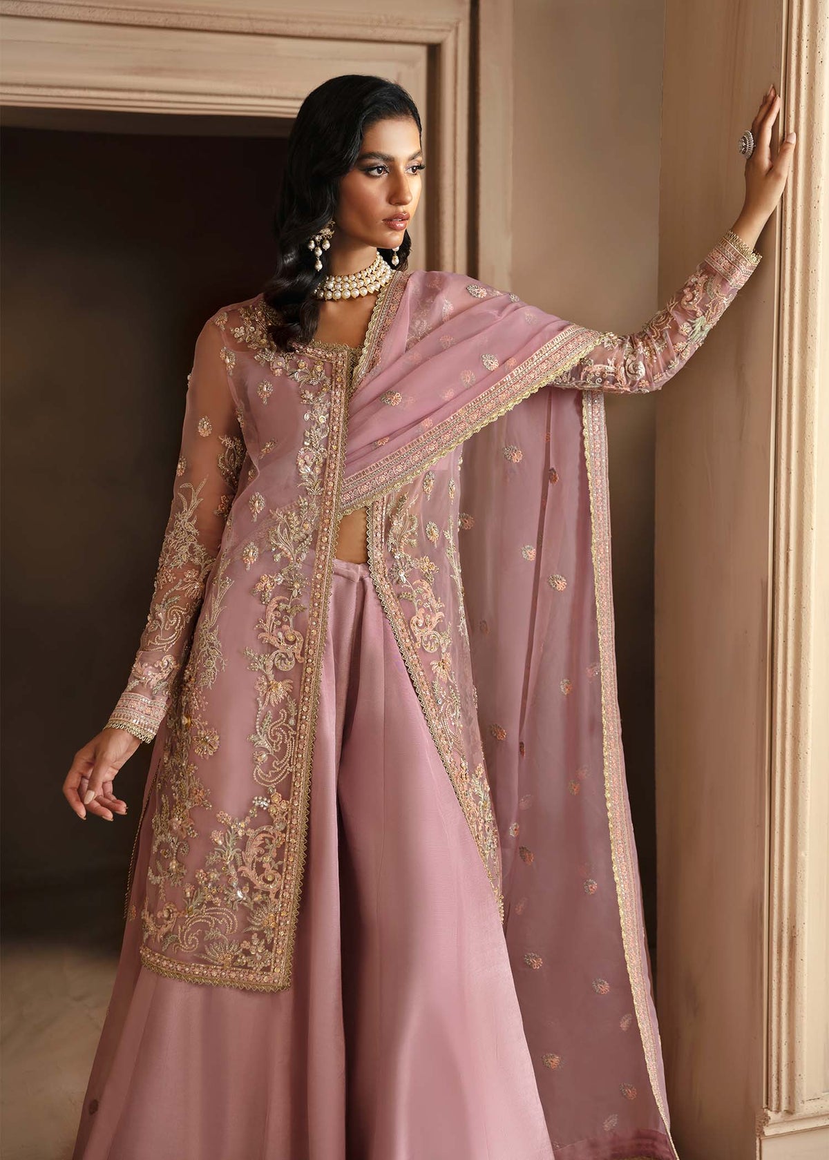 Akbar Aslam Seraphine organza formal shirt and sharara, photo 2