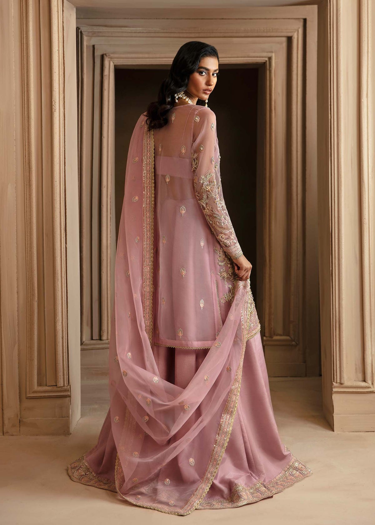 Akbar Aslam Seraphine organza formal shirt and sharara, photo 5