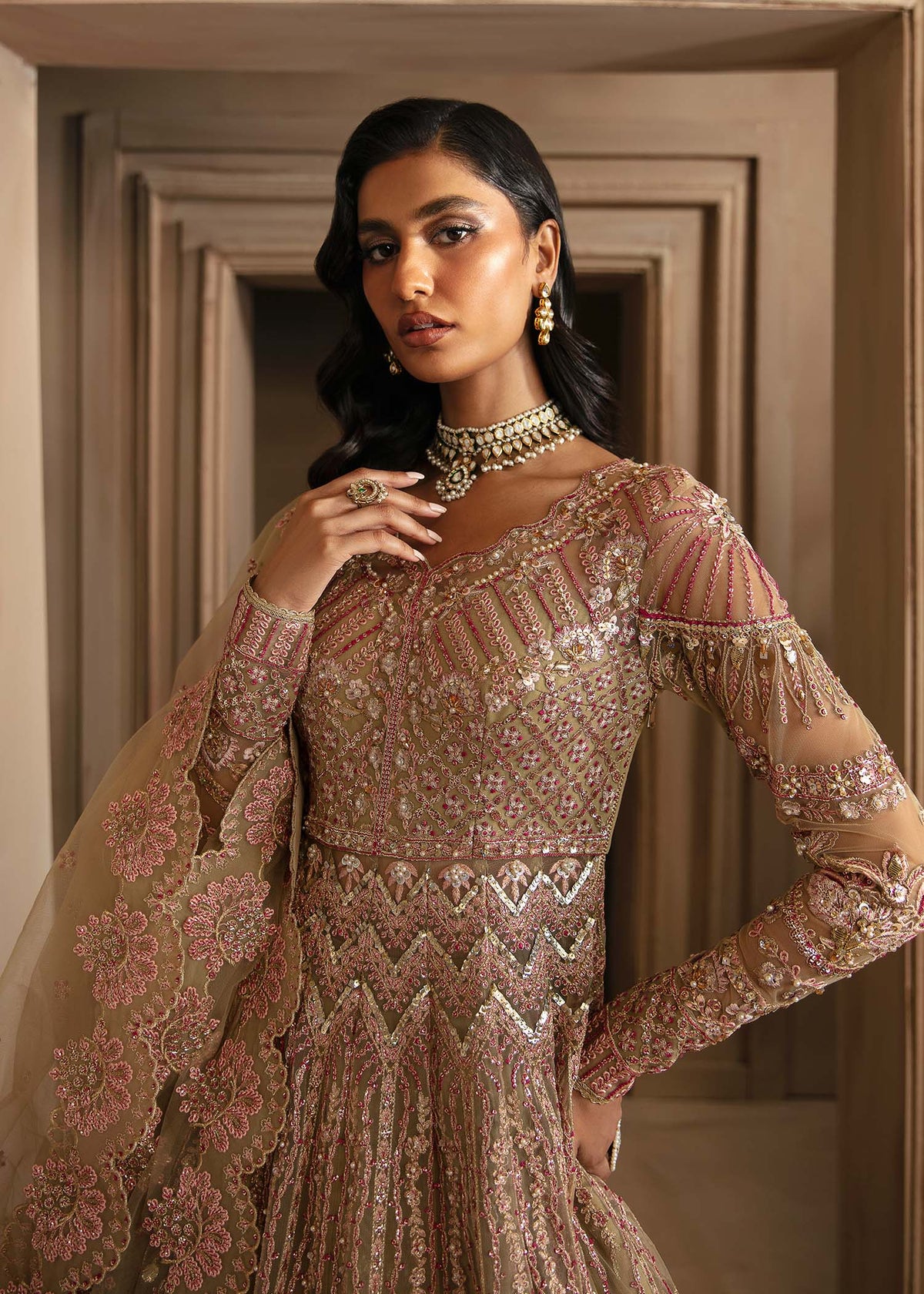 Akbar Aslam Vespera net lehenga set, photo 4