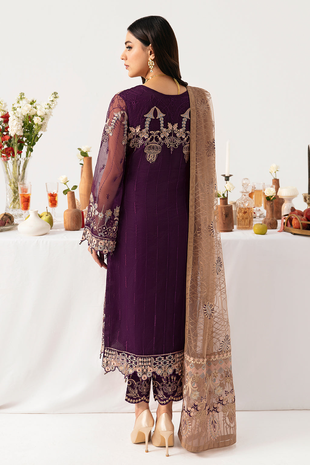 Ramsha | Minhal Organza Collection | M-1109 -  Ramsha Formal - Original Designer Dress - House of Maryam