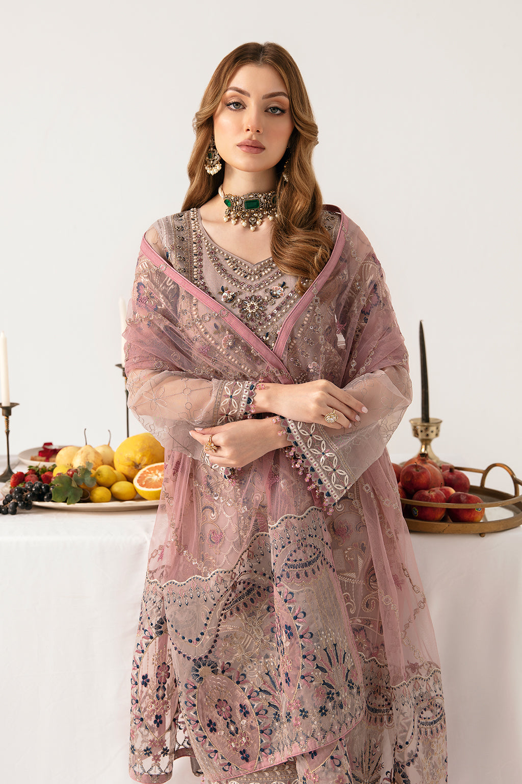 Ramsha | Minhal Organza Collection | M-1110 -  Ramsha Formal - Original Designer Dress - House of Maryam