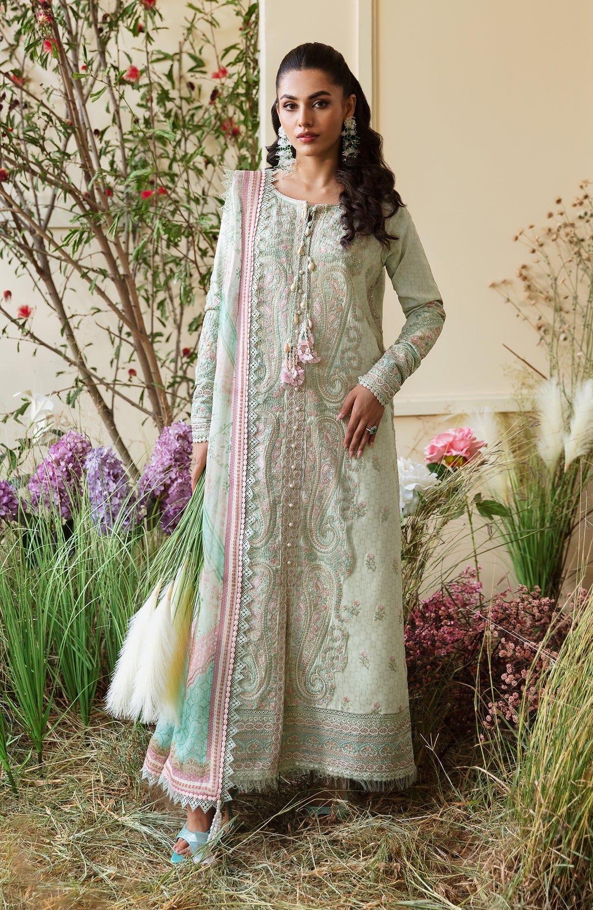 Zevk | Flora Festive Lawn | BLOSSOM -  Zevk Luxury - Original Designer Dress - House of Maryam