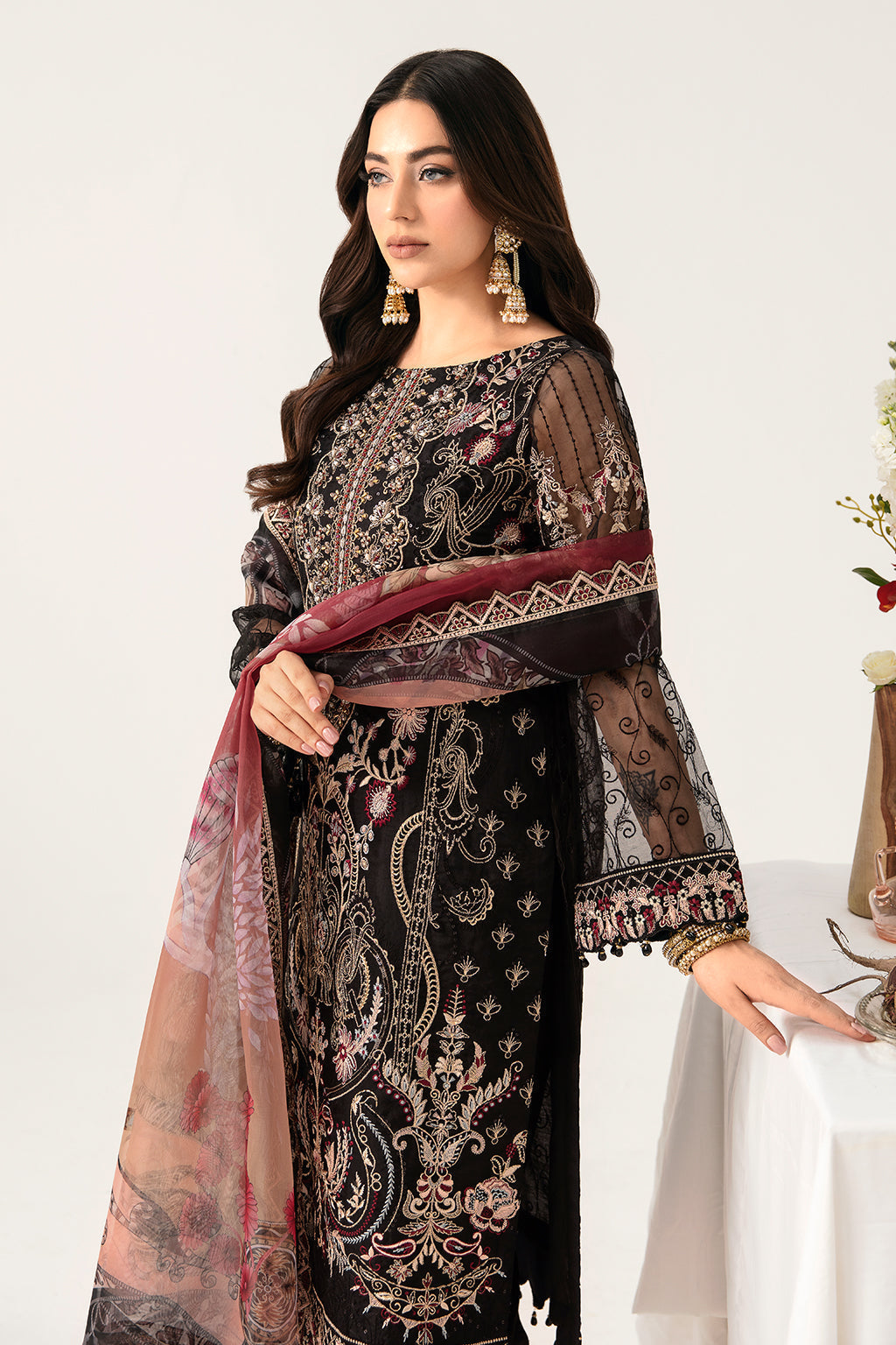 Ramsha | Minhal Organza Collection | M-1105 by Designer Ramsha - House of Maryam - Pakistani Designer Ethnic Wear in {{ shop.shopifyCountryName }}