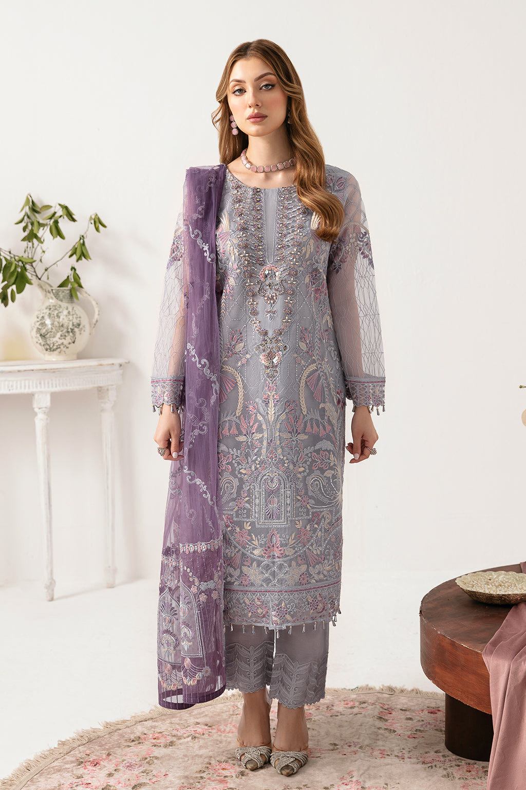 Ramsha | Minhal Organza Collection | M-1104 -  Ramsha Formal - Original Designer Dress - House of Maryam