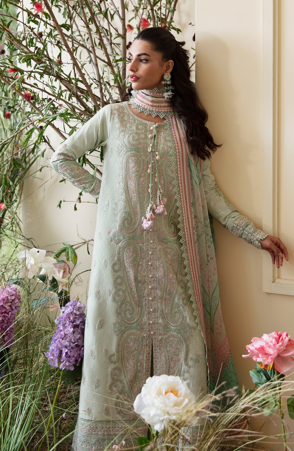 Zevk | Flora Festive Lawn | BLOSSOM -  Zevk Luxury - Original Designer Dress - House of Maryam