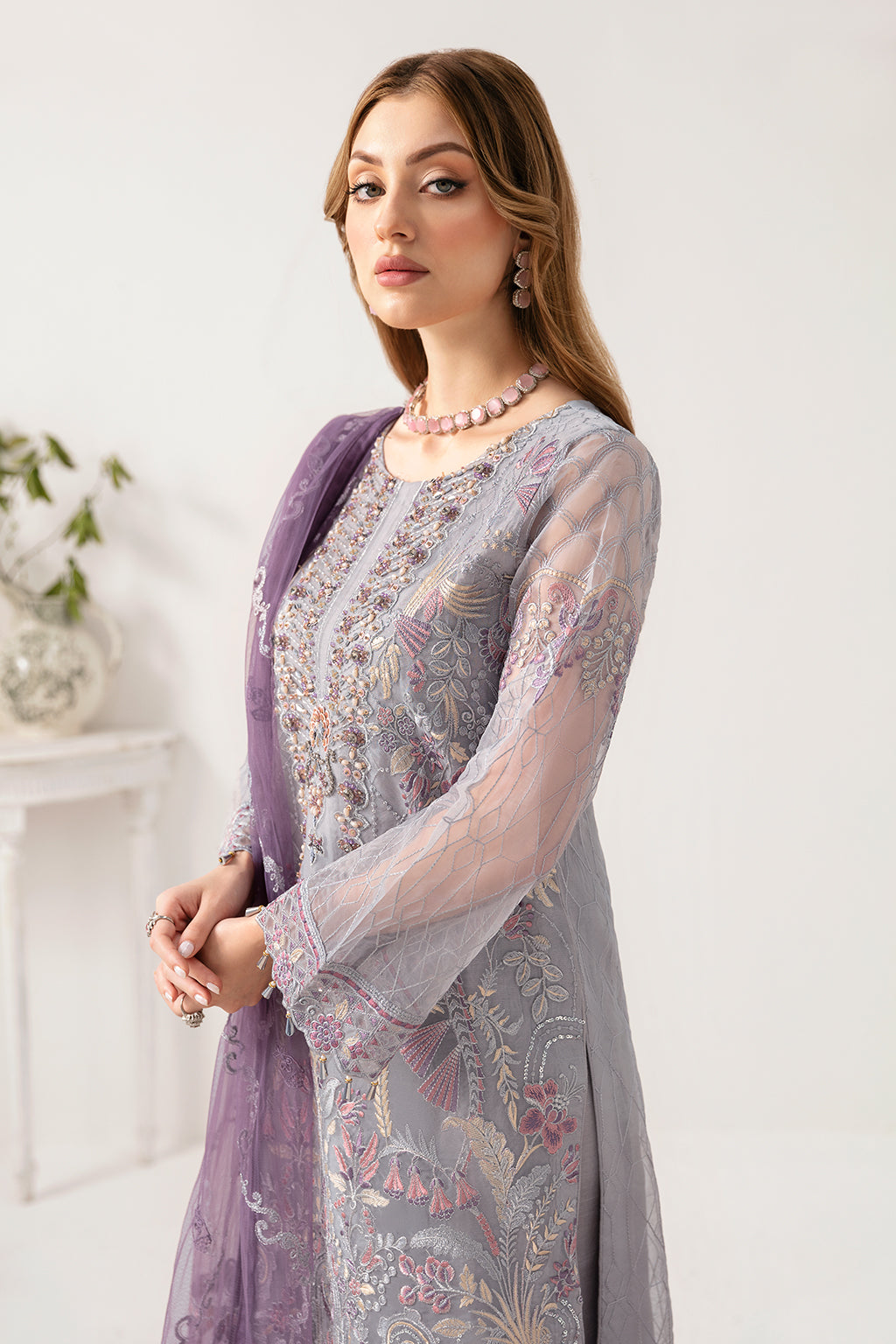 Ramsha | Minhal Organza Collection | M-1104 -  Ramsha Formal - Original Designer Dress - House of Maryam
