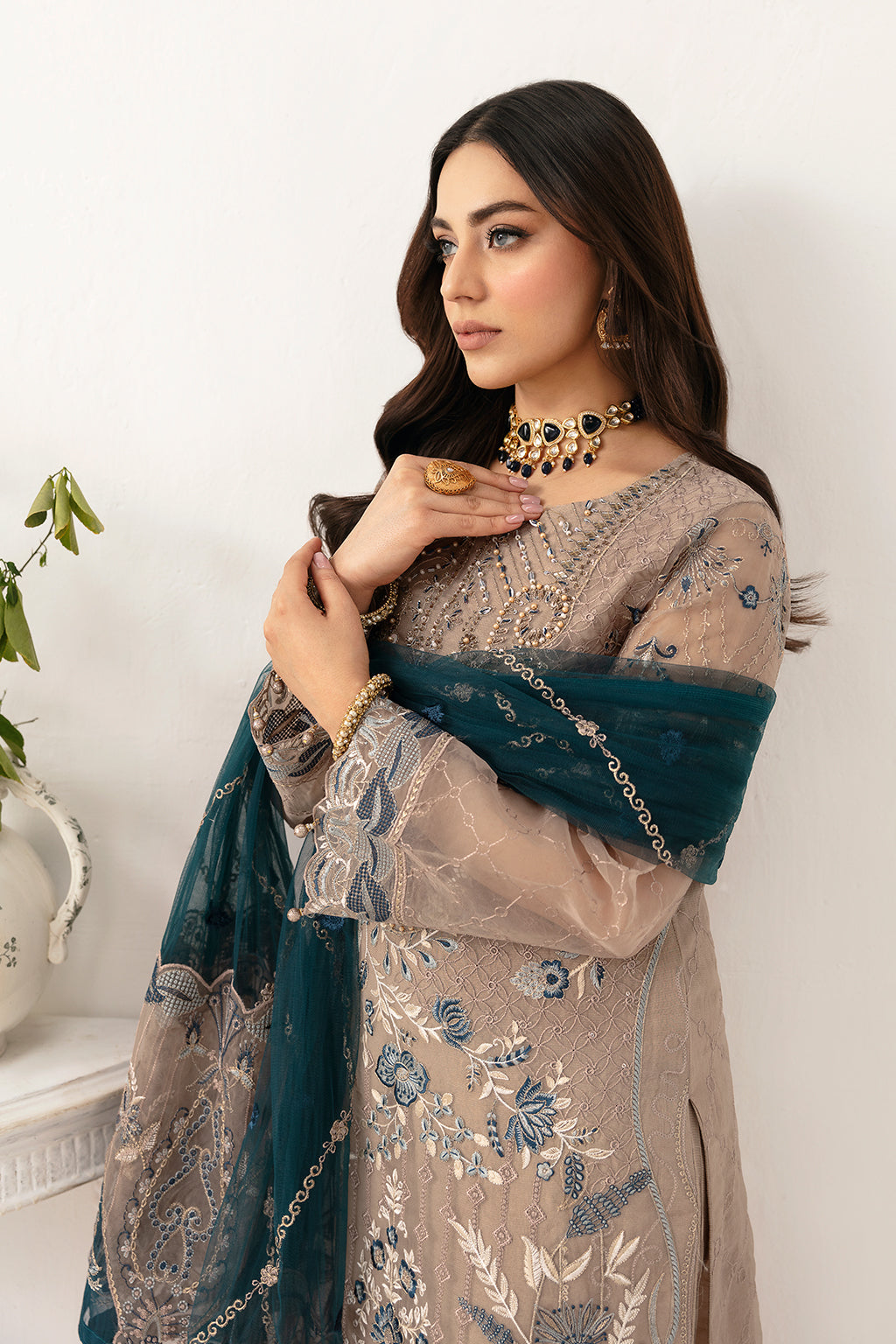 Ramsha | Minhal Organza Collection | M-1106 by Designer Ramsha - House of Maryam - Pakistani Designer Ethnic Wear in {{ shop.shopifyCountryName }}