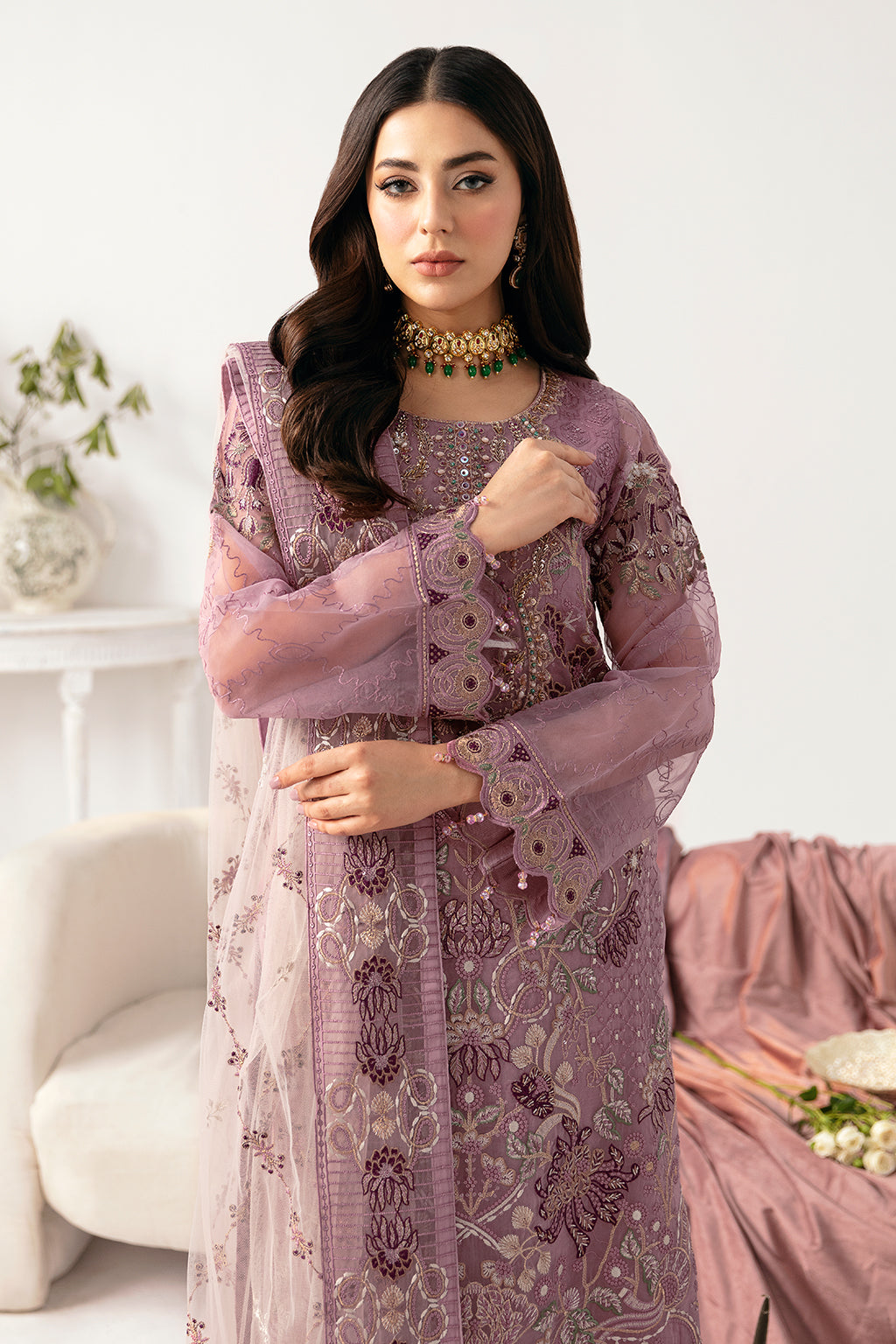 Ramsha | Minhal Organza Collection | M-1107 -  Ramsha Formal - Original Designer Dress - House of Maryam