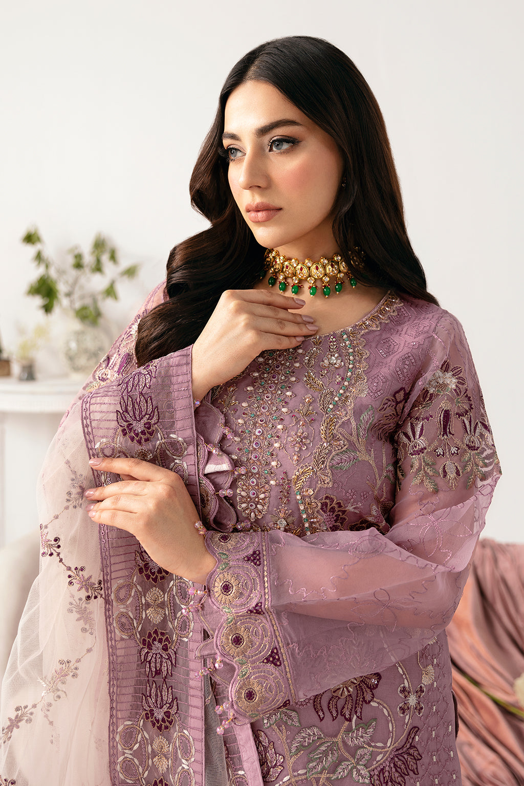 Ramsha | Minhal Organza Collection | M-1107 by Designer Ramsha - House of Maryam - Pakistani Designer Ethnic Wear in {{ shop.shopifyCountryName }}