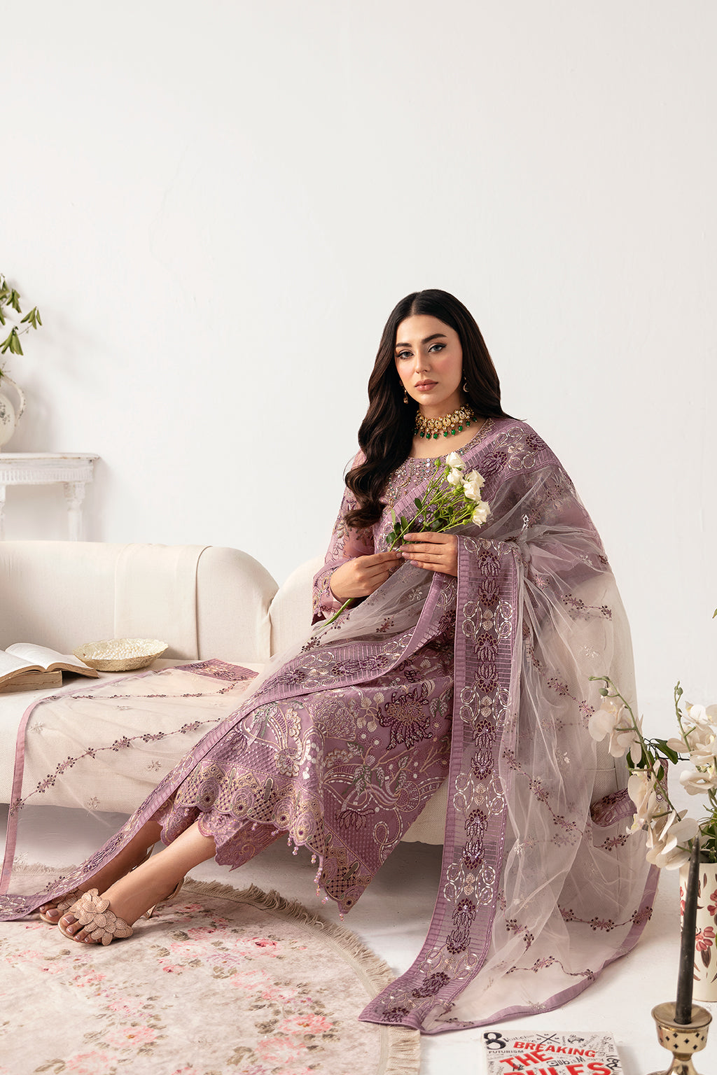 Ramsha | Minhal Organza Collection | M-1107 -  Ramsha Formal - Original Designer Dress - House of Maryam