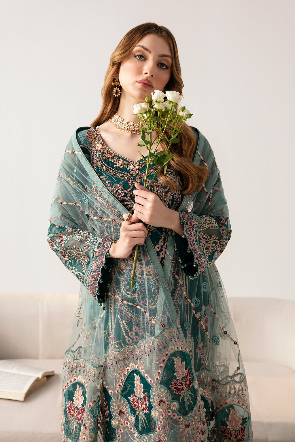 Ramsha | Minhal Organza Collection | M-1101 by Designer Ramsha - House of Maryam - Pakistani Designer Ethnic Wear in {{ shop.shopifyCountryName }}