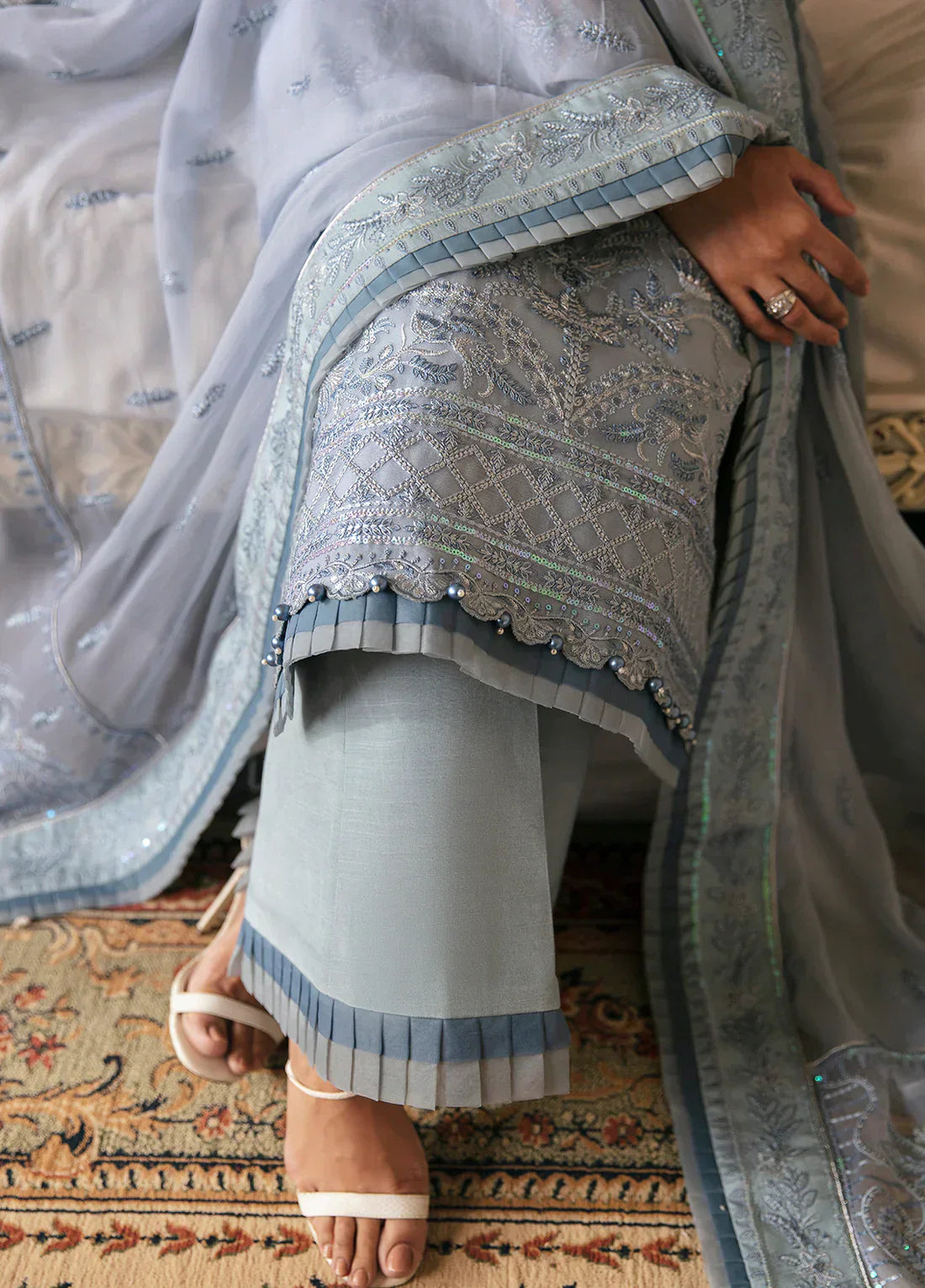 Gulaal | Embroidered Chiffon 23 | Zuria -  Gulaal Formal - Original Designer Dress - House of Maryam