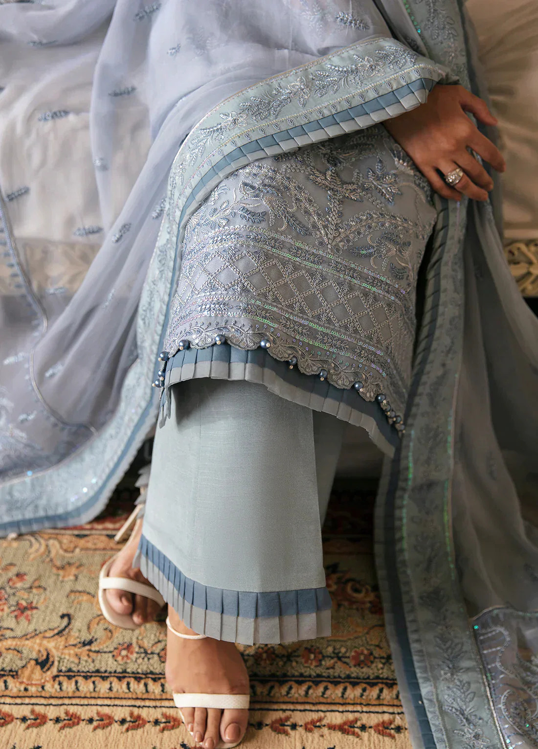 Gulaal | Embroidered Chiffon 23 | Zuria -  Gulaal Formal - Original Designer Dress - House of Maryam