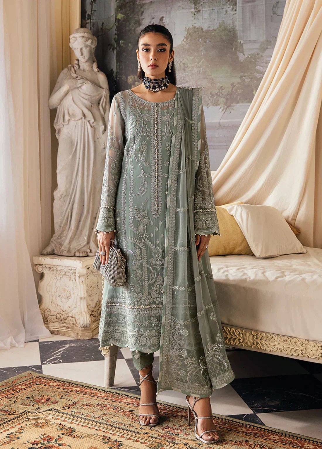 Gulaal | Embroidered Chiffon 23 | Amayah -  Gulaal Formal - Original Designer Dress - House of Maryam