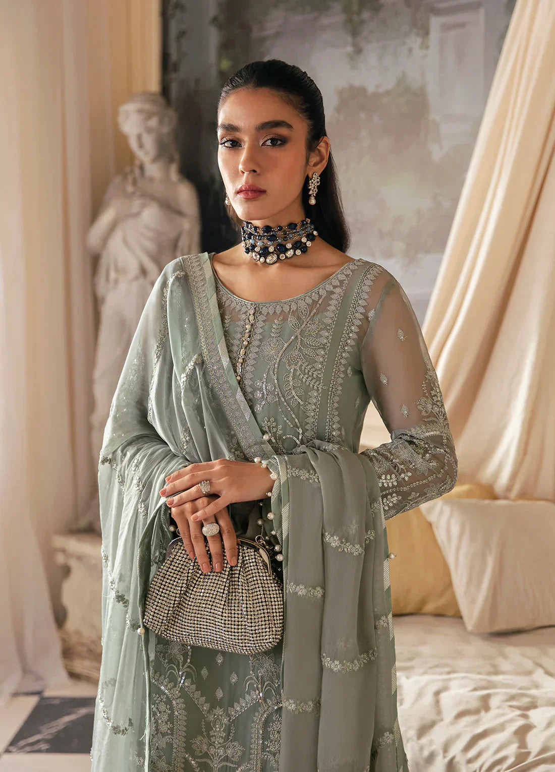 Gulaal | Embroidered Chiffon 23 | Amayah -  Gulaal Formal - Original Designer Dress - House of Maryam
