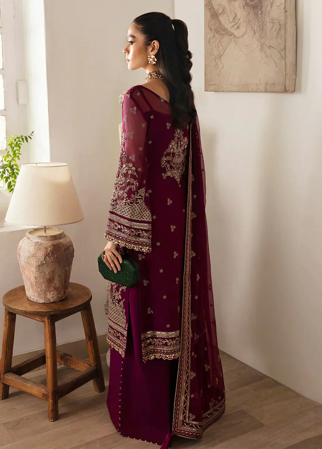 Gulaal | Embroidered Chiffon 23 | AYSA GL-EC-23V1-07 -  Gulaal Formal - Original Designer Dress - House of Maryam
