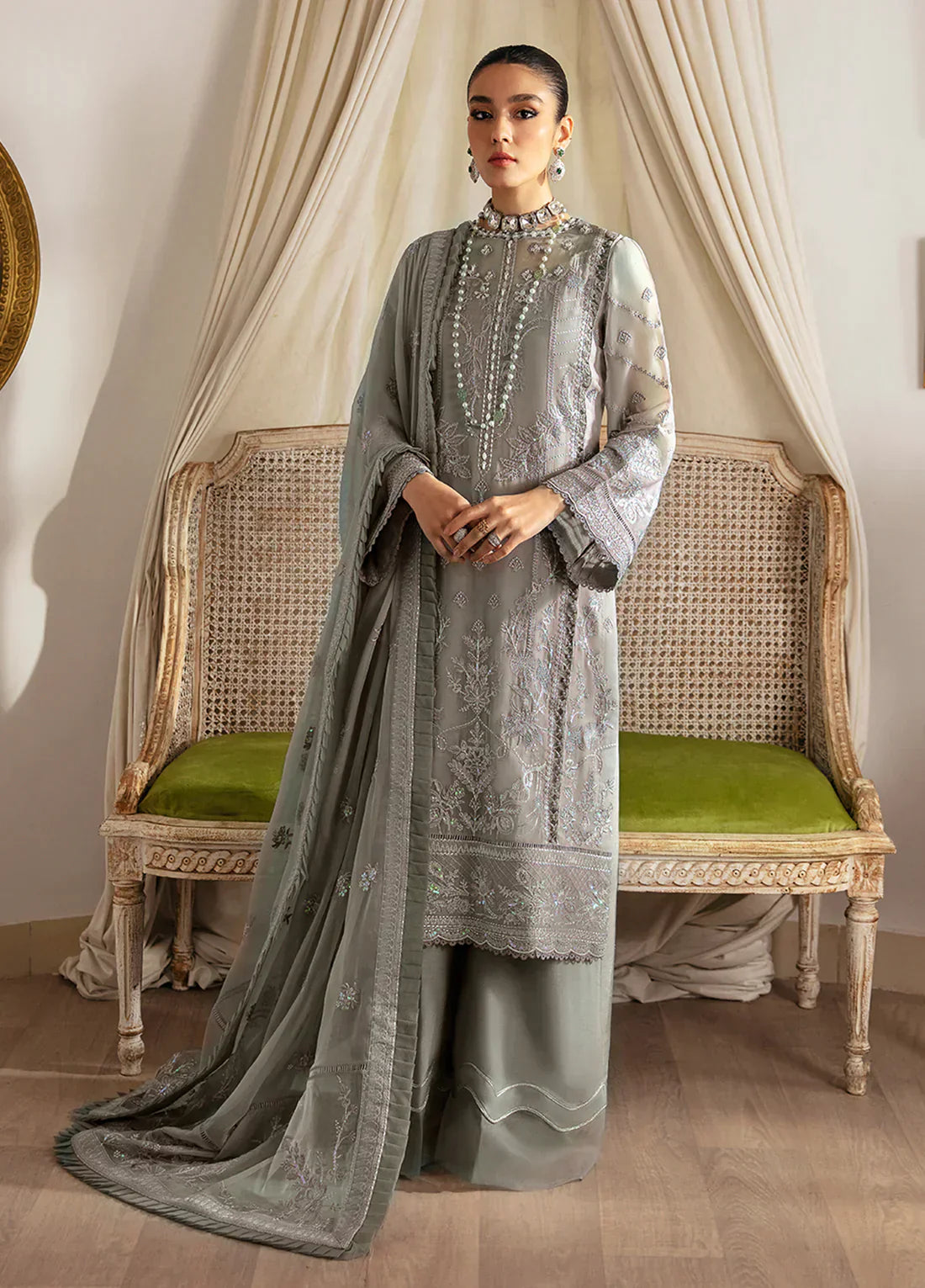Gulaal | Embroidered Chiffon 23 | Sirena -  Gulaal Formal - Original Designer Dress - House of Maryam