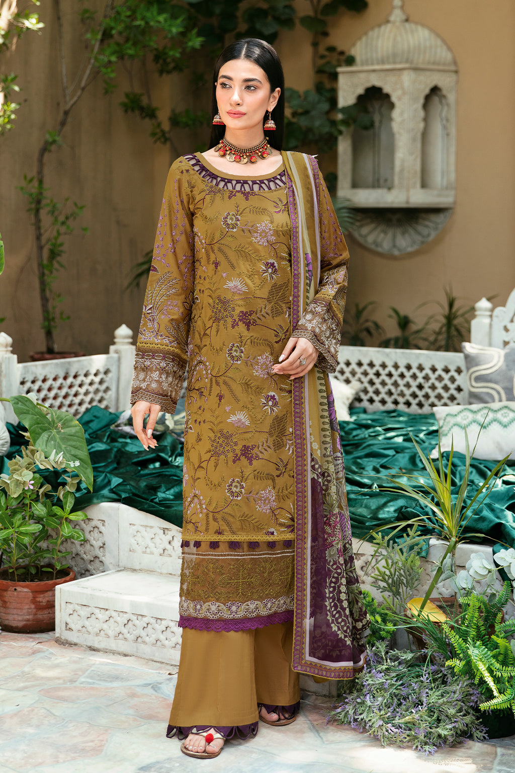 Ramsha | Luxury Lawn 24 | L-808 by Designer Ramsha - House of Maryam - Pakistani Designer Ethnic Wear in {{ shop.shopifyCountryName }}