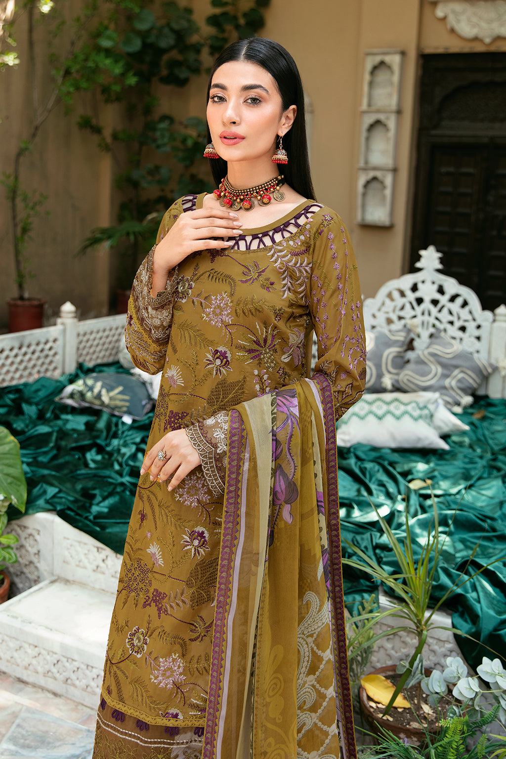 Ramsha | Luxury Lawn 24 | L-808 by Designer Ramsha - House of Maryam - Pakistani Designer Ethnic Wear in {{ shop.shopifyCountryName }}