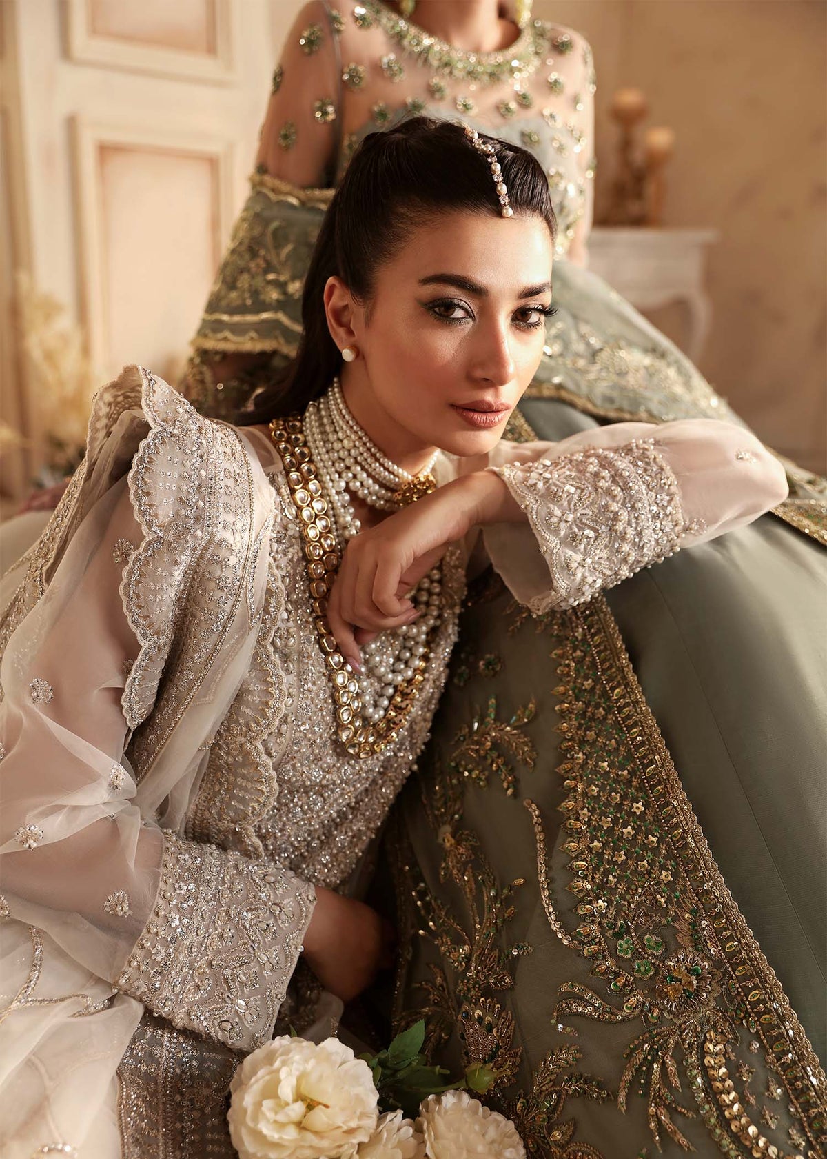 Akbar Aslam Azucena organza formal shirt and sharara, photo 6