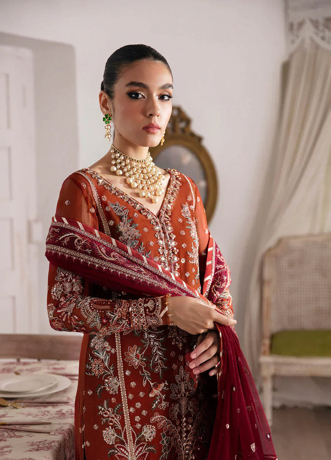 Gulaal | Embroidered Chiffon 23 | LAIRA -  Gulaal Formal - Original Designer Dress - House of Maryam