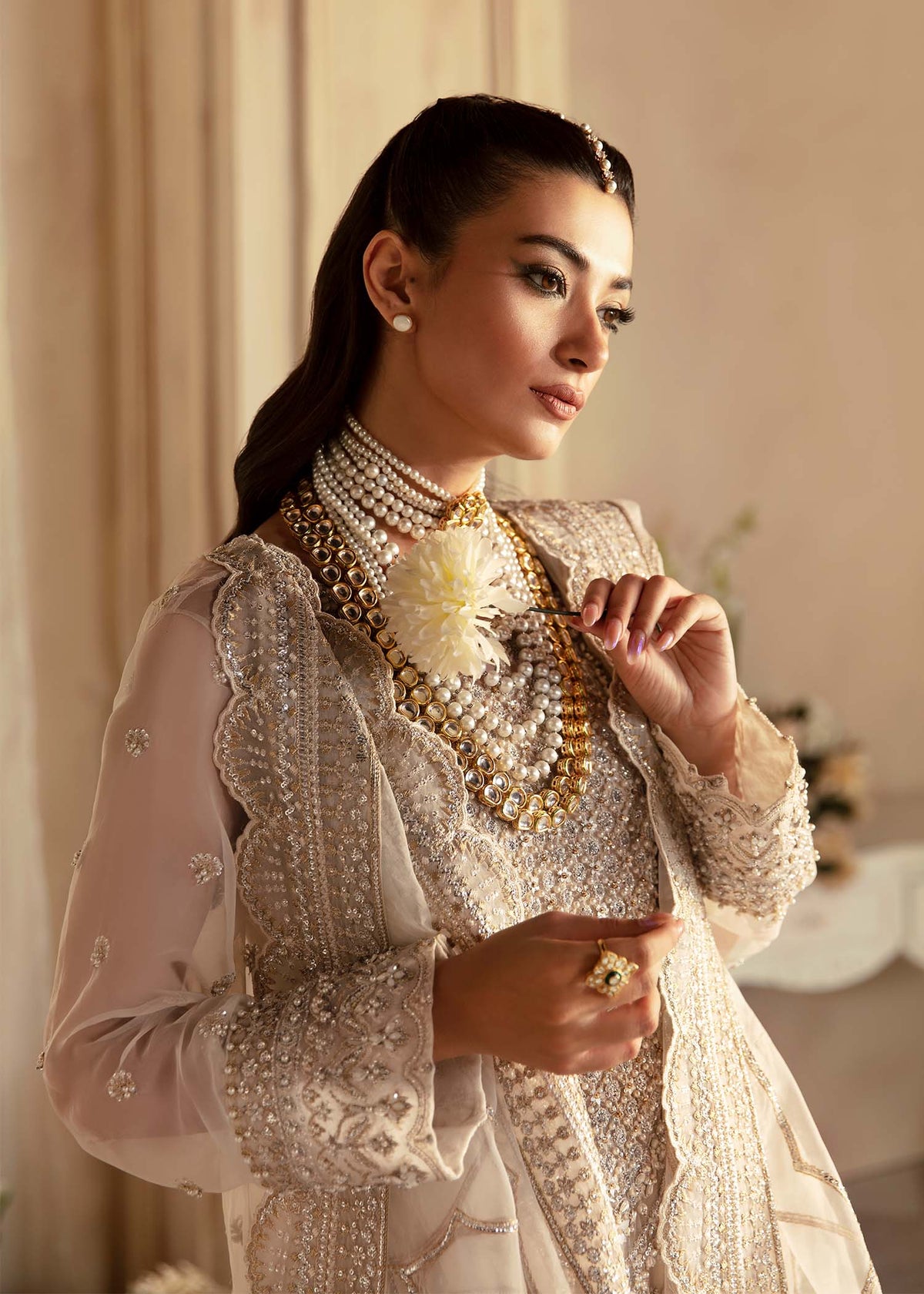 Akbar Aslam Azucena organza formal shirt and sharara, photo 4