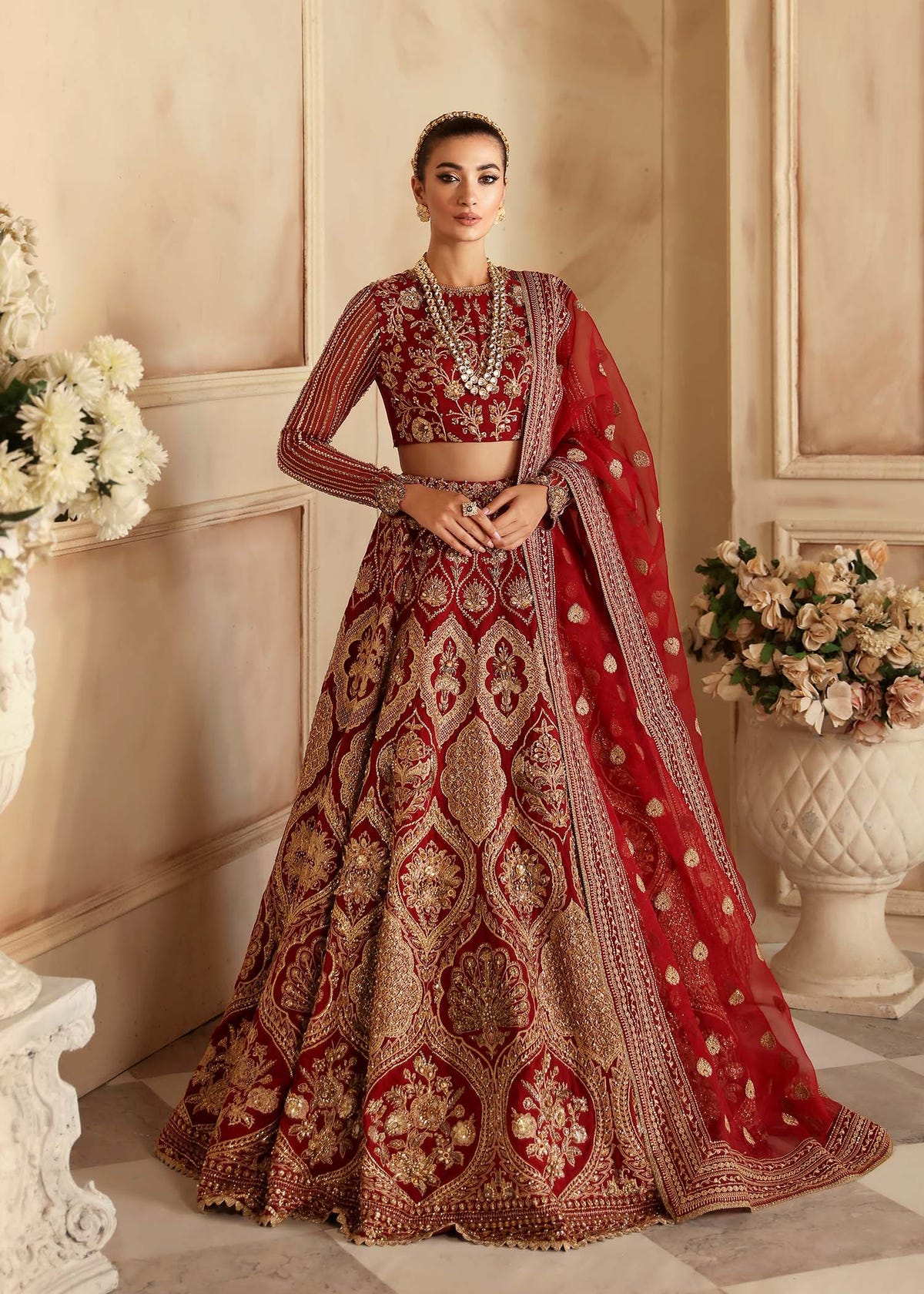 Akbar Aslam Rosier organza lehenga choli