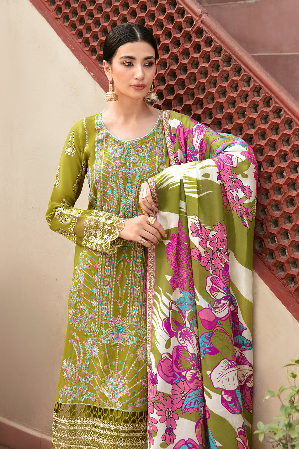Ramsha | Mashaal Luxury Lawn | L-807 -  Ramsha Luxury -  House of Maryam