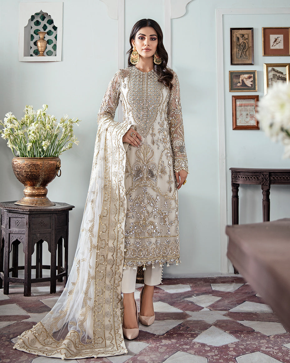 Gulaal | Wedding Formals | Mehr Embroidered Net 3-Piece Suit WS-19 -  Gulaal Bridal - Original Designer Dress - House of Maryam