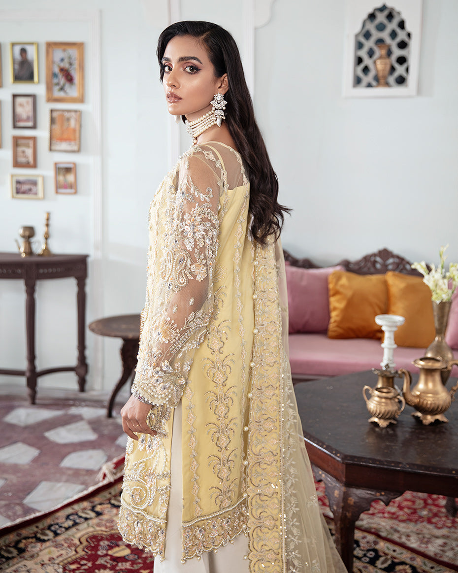 Gulaal | Wedding Formals | MAHJABEEN EMBROIDERED NET 3-PIECE SUIT WS-17 -  Gulaal Bridal -  House of Maryam