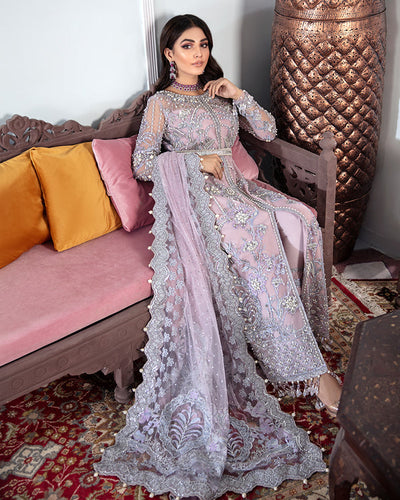 Gulaal | Wedding Formals | NAAZ EMBROIDERED NET 3-PIECE SUIT WS-09 -  Gulaal Bridal - Original Designer Dress - House of Maryam