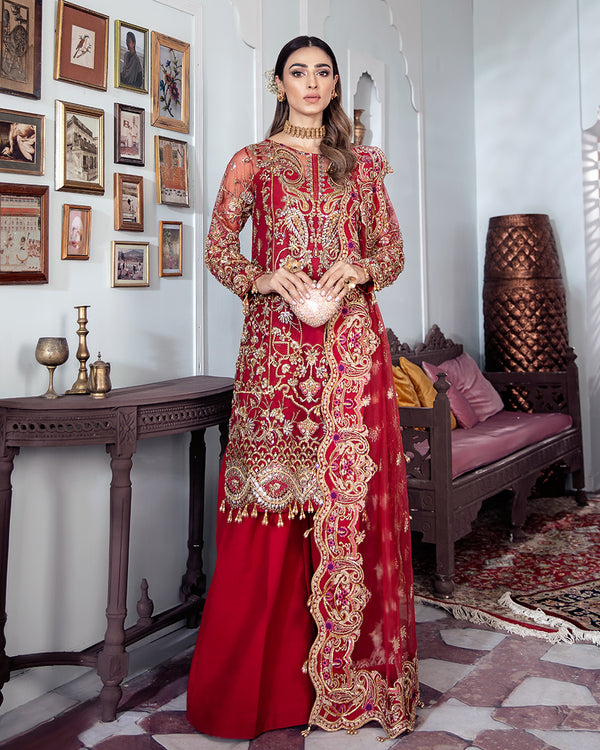 Gulaal | Wedding Formals | Tamanah Embroidered Net 3-Piece Suit WS-12 -  Gulaal Bridal - Original Designer Dress - House of Maryam