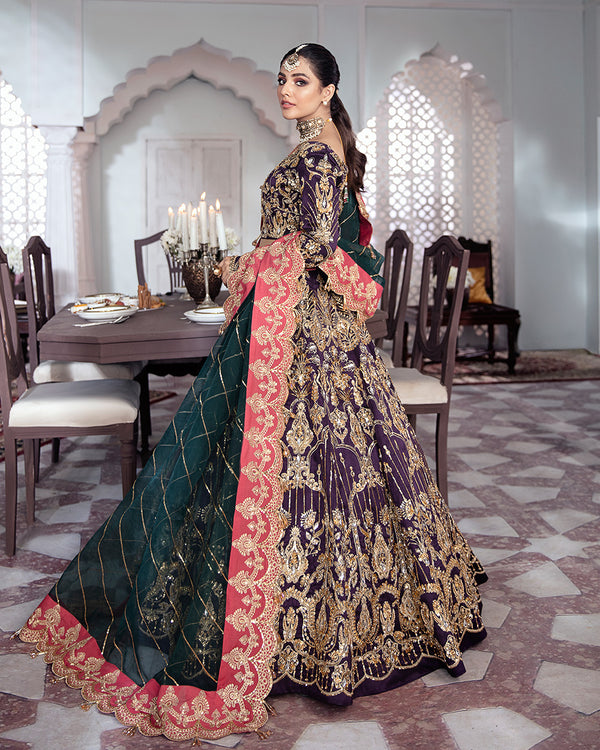 Gulaal | Wedding Formals | KEHKSHAN EMBROIDERED NET 3-PIECE SUIT WS-14 -  Gulaal Bridal -  House of Maryam