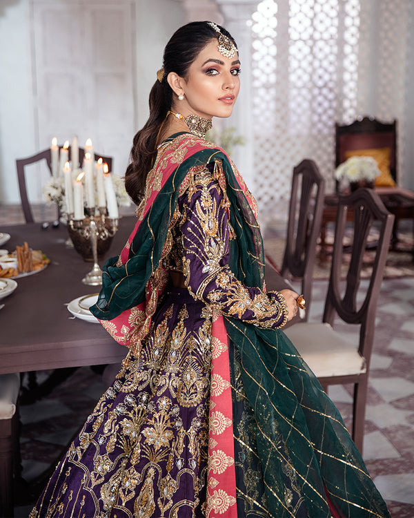 Gulaal | Wedding Formals | KEHKSHAN EMBROIDERED NET 3-PIECE SUIT WS-14