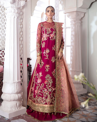 Gulaal | Wedding Formals | CHAMELI EMBROIDERED NET 3-PIECE SUIT WS-10 -  Gulaal Bridal - Original Designer Dress - House of Maryam