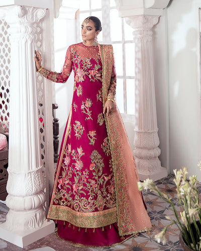 Gulaal | Wedding Formals | CHAMELI EMBROIDERED NET 3-PIECE SUIT WS-10 -  Gulaal Bridal - Original Designer Dress - House of Maryam