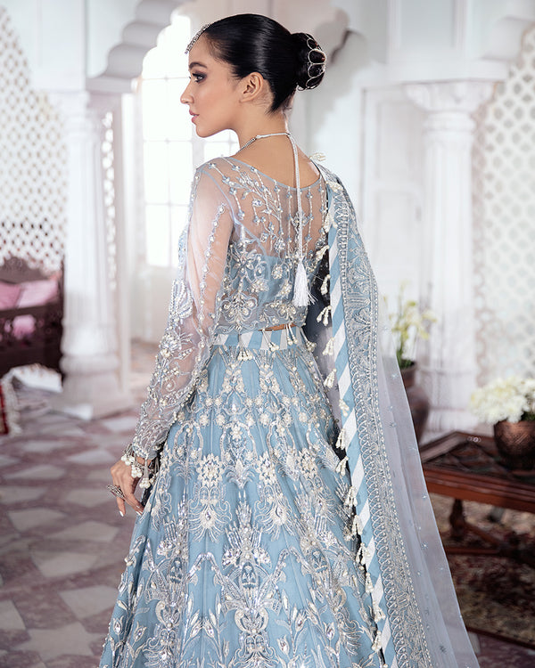 Gulaal | Wedding Formals | Mehnaaz Embroidered Net 3-Piece Suit WS-13