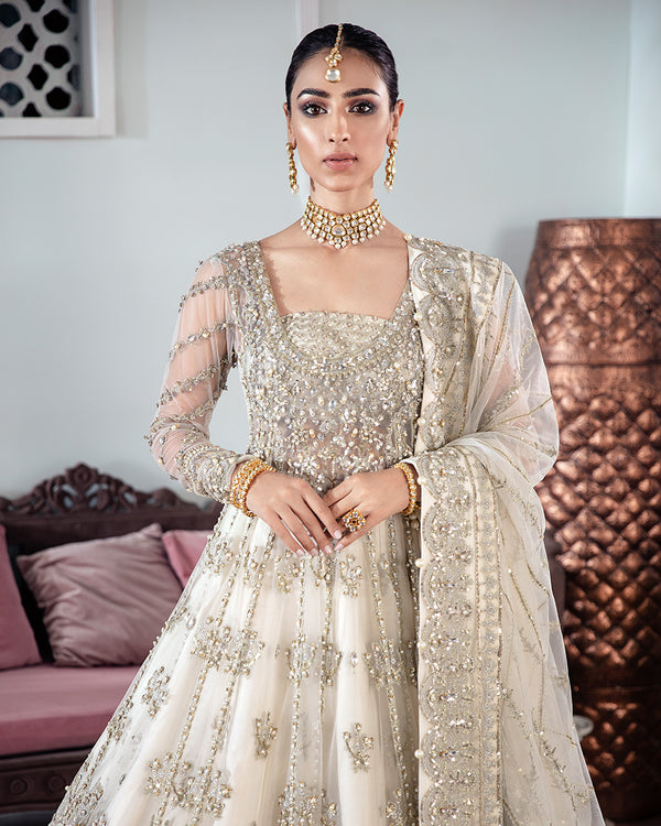 Gulaal | Wedding Formals | MEERAL EMBROIDERED NET 3-PIECE SUIT WS-22