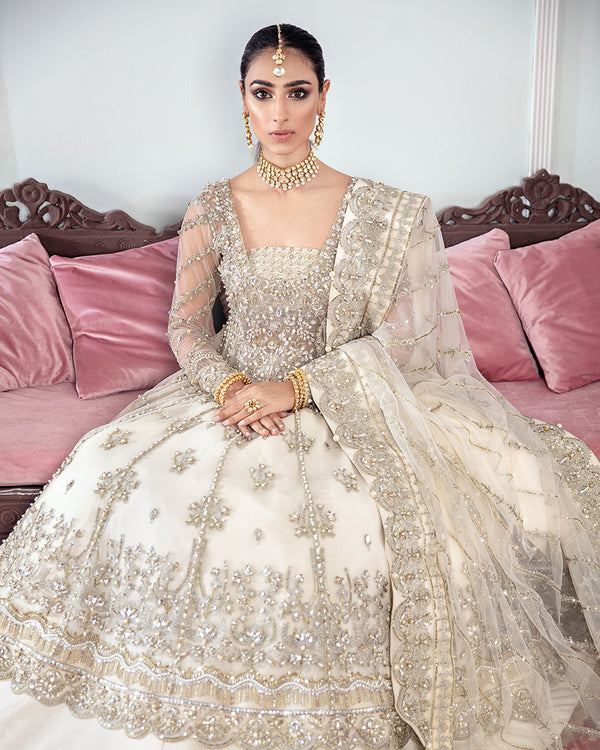 Gulaal | Wedding Formals | MEERAL EMBROIDERED NET 3-PIECE SUIT WS-22