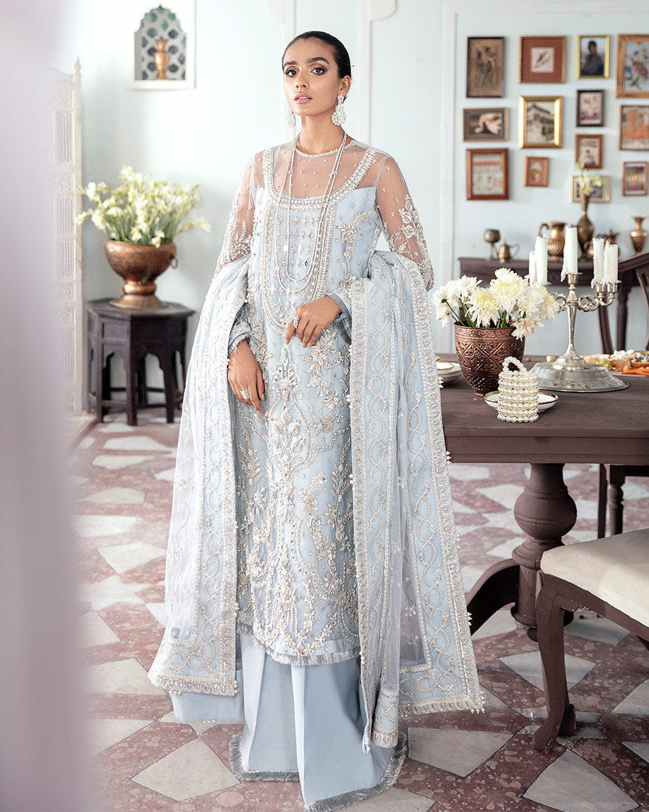 Gulaal | Wedding Formals | SAIKA EMBROIDERED NET 3-PIECE SUIT WS-20 -  Gulaal Bridal - Original Designer Dress - House of Maryam