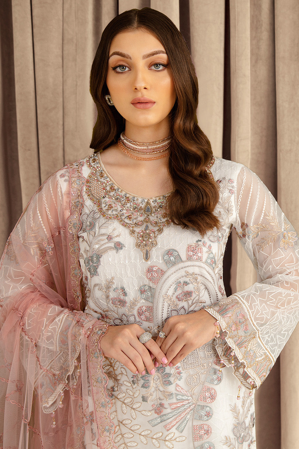 Ramsha | Minhal Organza Collection | M-707 -  Ramsha Formal - Original Designer Dress - House of Maryam