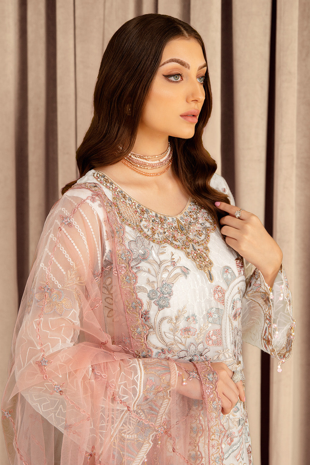 Ramsha | Minhal Organza Collection | M-707 -  Ramsha Formal - Original Designer Dress - House of Maryam