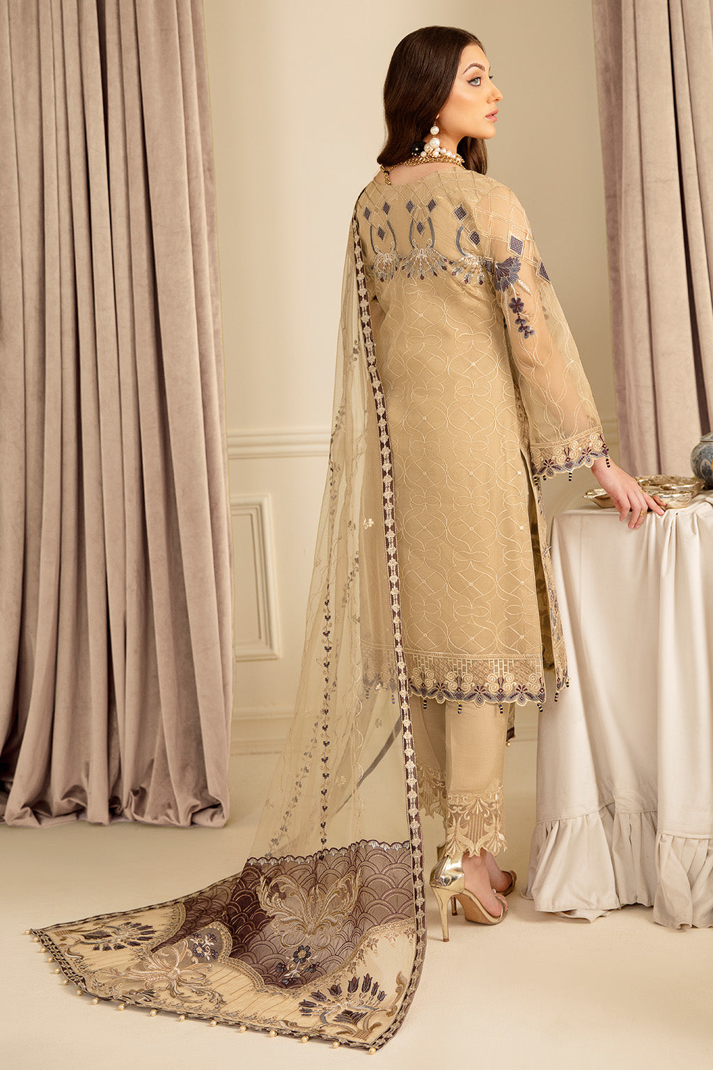 Ramsha | Minhal Organza Collection | M-702 -  Ramsha Formal - Original Designer Dress - House of Maryam