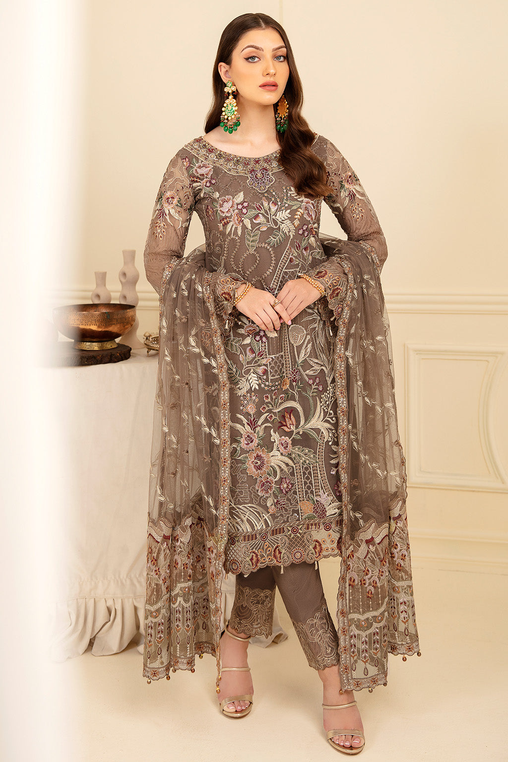 Ramsha | Minhal Organza Collection | M-710 -  Ramsha Formal - Original Designer Dress - House of Maryam