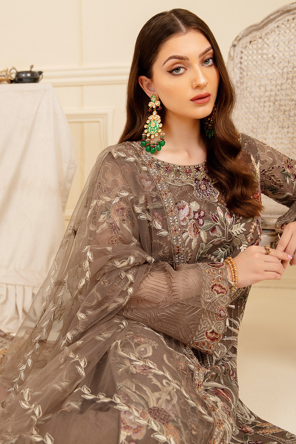 Ramsha | Minhal Organza Collection | M-710 -  Ramsha Formal - Original Designer Dress - House of Maryam
