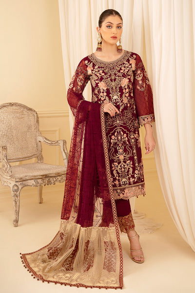 Ramsha | Minhal Organza Collection | M-706 -  Ramsha Formal - Original Designer Dress - House of Maryam